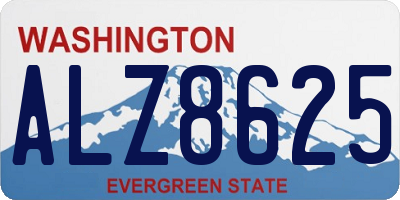 WA license plate ALZ8625