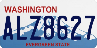 WA license plate ALZ8627