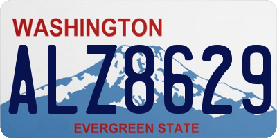 WA license plate ALZ8629