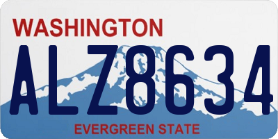 WA license plate ALZ8634
