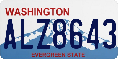 WA license plate ALZ8643
