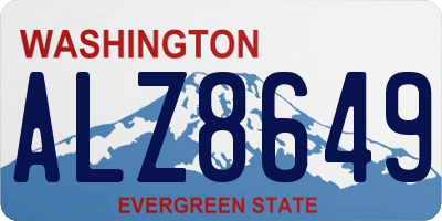 WA license plate ALZ8649
