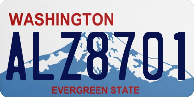 WA license plate ALZ8701