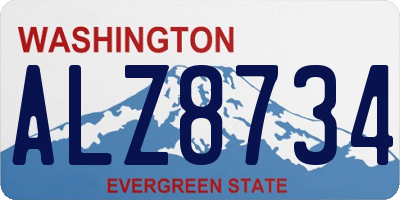 WA license plate ALZ8734