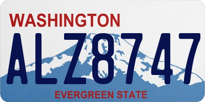WA license plate ALZ8747