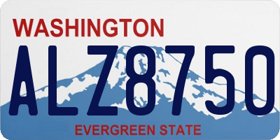 WA license plate ALZ8750