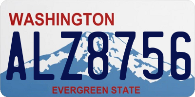 WA license plate ALZ8756