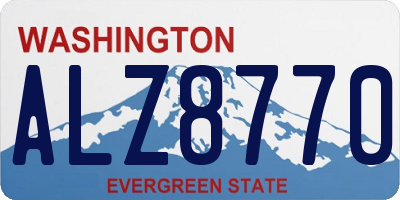 WA license plate ALZ8770