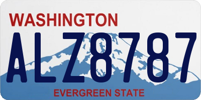 WA license plate ALZ8787