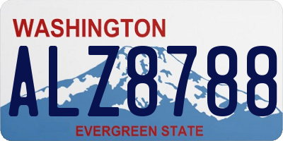 WA license plate ALZ8788