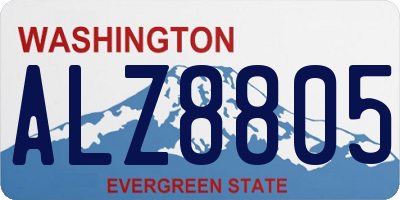 WA license plate ALZ8805