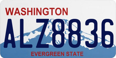WA license plate ALZ8836