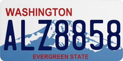 WA license plate ALZ8858
