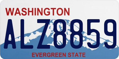 WA license plate ALZ8859