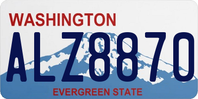 WA license plate ALZ8870