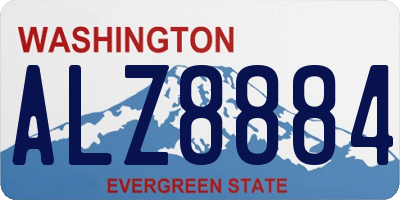 WA license plate ALZ8884