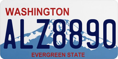 WA license plate ALZ8890