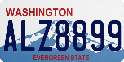 WA license plate ALZ8899