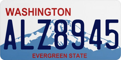 WA license plate ALZ8945