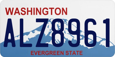 WA license plate ALZ8961
