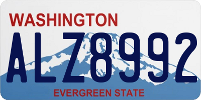 WA license plate ALZ8992