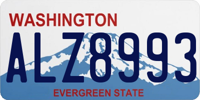 WA license plate ALZ8993
