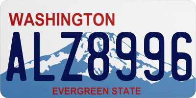 WA license plate ALZ8996