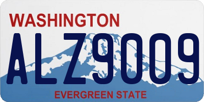 WA license plate ALZ9009