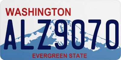 WA license plate ALZ9070