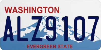 WA license plate ALZ9107