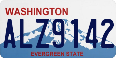 WA license plate ALZ9142