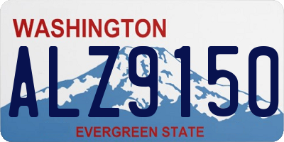 WA license plate ALZ9150