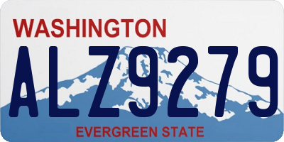 WA license plate ALZ9279