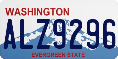 WA license plate ALZ9296