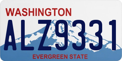 WA license plate ALZ9331