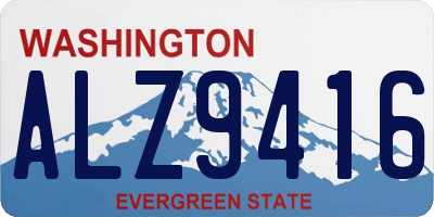 WA license plate ALZ9416
