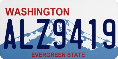 WA license plate ALZ9419