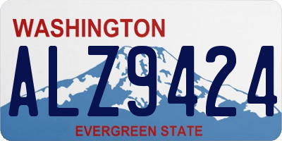 WA license plate ALZ9424
