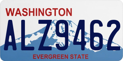 WA license plate ALZ9462