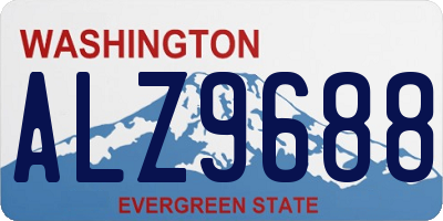 WA license plate ALZ9688