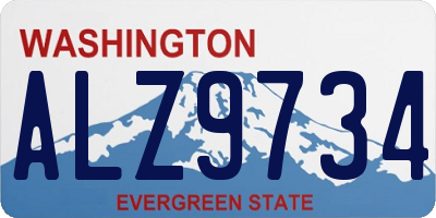 WA license plate ALZ9734