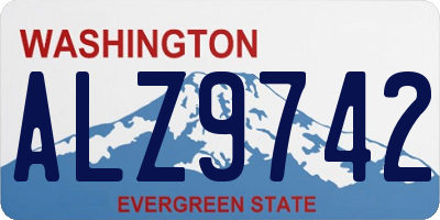 WA license plate ALZ9742