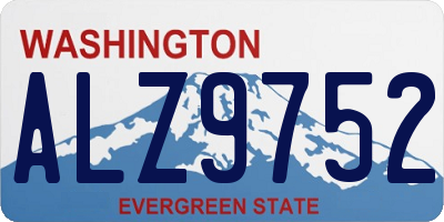 WA license plate ALZ9752