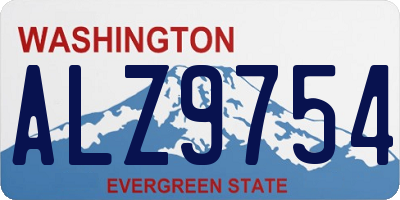 WA license plate ALZ9754
