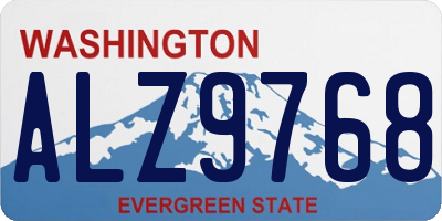 WA license plate ALZ9768