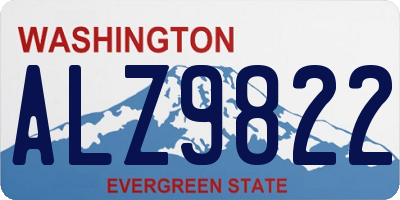 WA license plate ALZ9822