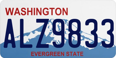 WA license plate ALZ9833