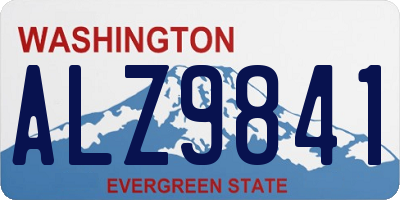 WA license plate ALZ9841