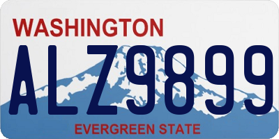 WA license plate ALZ9899
