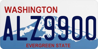 WA license plate ALZ9900